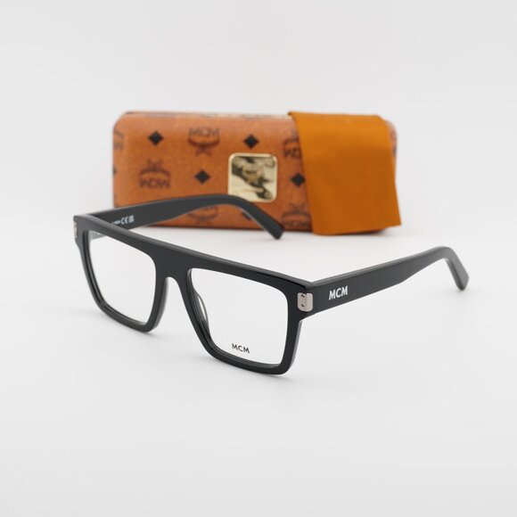 MCM MW5006 001 Square Eyeglasses - Shiny Black 53mm - Picture 1 of 9
